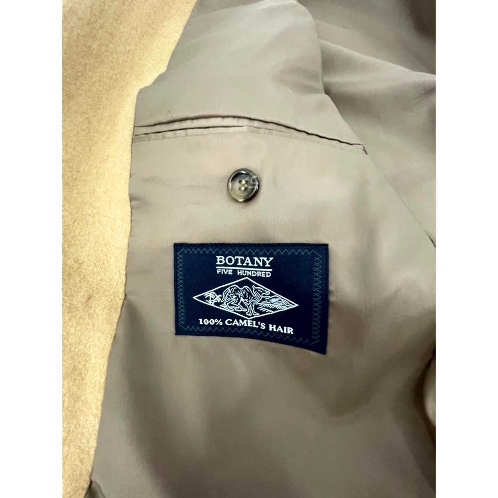 Vintage Botany 500 Blazer Mens Tan 100% Camel Hair Retro Notch Lapel 2 Button - Picture 6 of 12